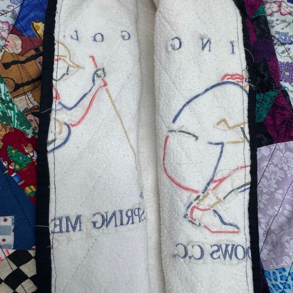 Women Upcycled Multi Colored Patchwork Quilted Ca… - image 8